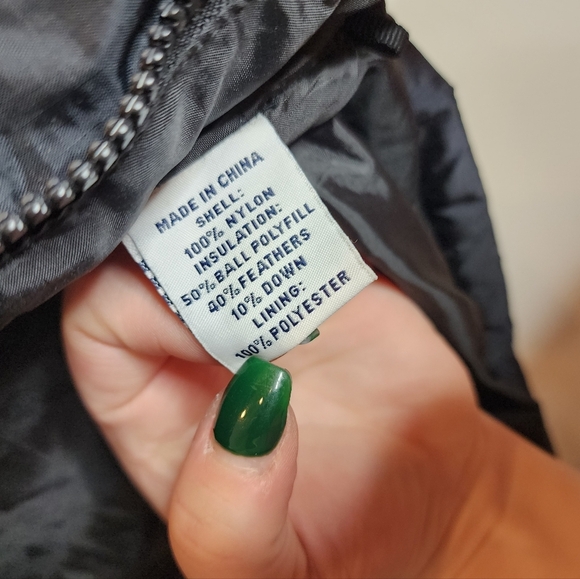 Double Down Black Down Puffer Coat Size Large Steve & Barry's - Picture 14 of 16